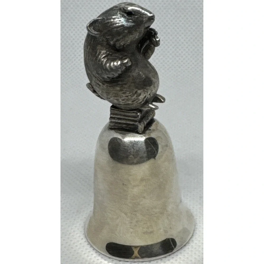 Beatrix Potter Timmy Willie Mouse Pewter Bell NE Collectors Society